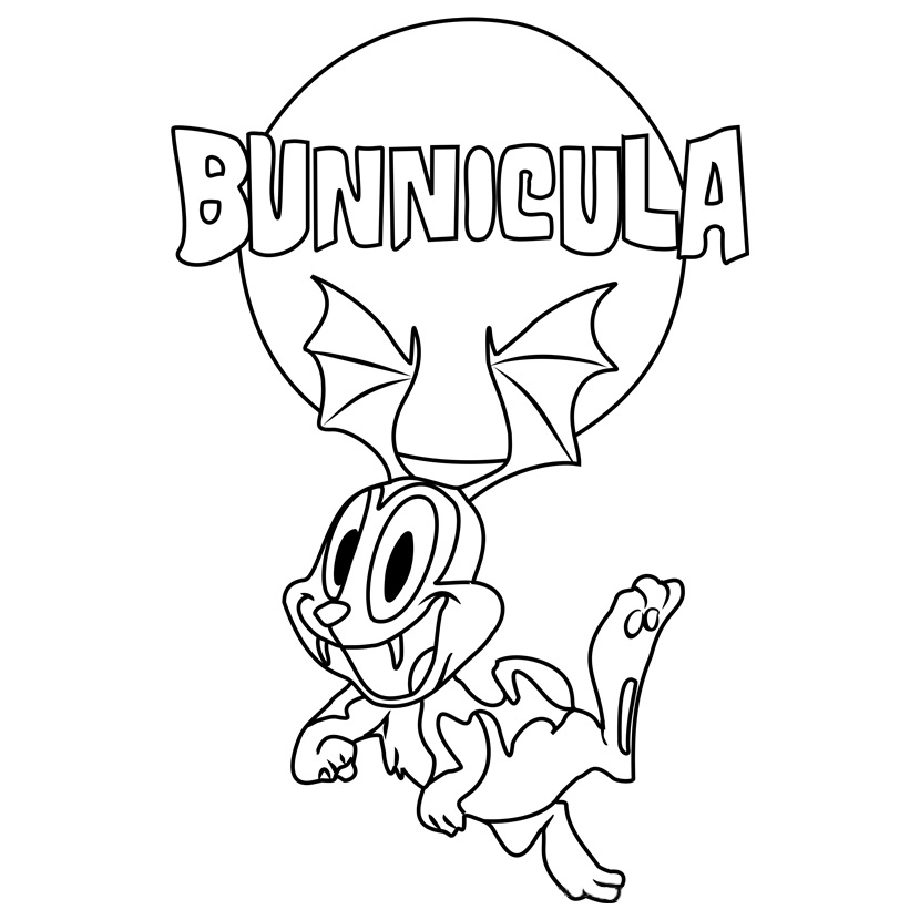 Free Bunnicula Coloring Pages Vampire Rabbit printable