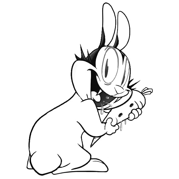Free Bunnicula with Carrot Coloring Pages printable