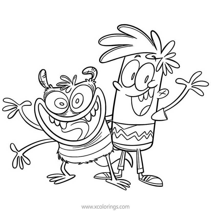 Free Bunsen Is The Beast Coloring Pages Bunsen and Mikey Munroe printable
