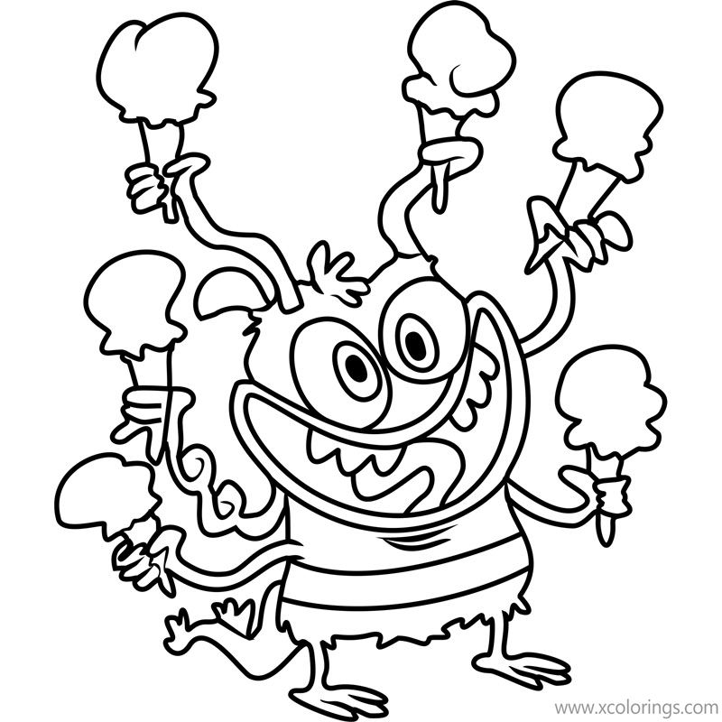 Free Bunsen Is The Beast Coloring Pages Ice Cream printable