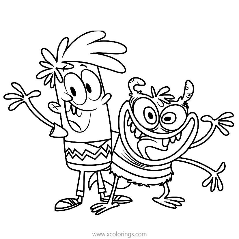 Free Bunsen Is The Beast and Mikey Coloring Pages printable