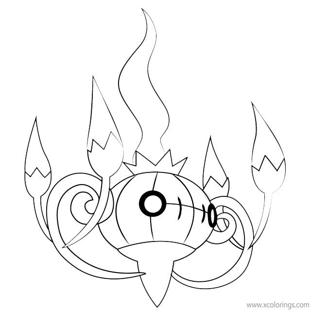 Free Chandelure Pokemon Coloring Pages printable