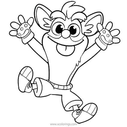 Free Chibi Crash Bandicoot Coloring Pages printable