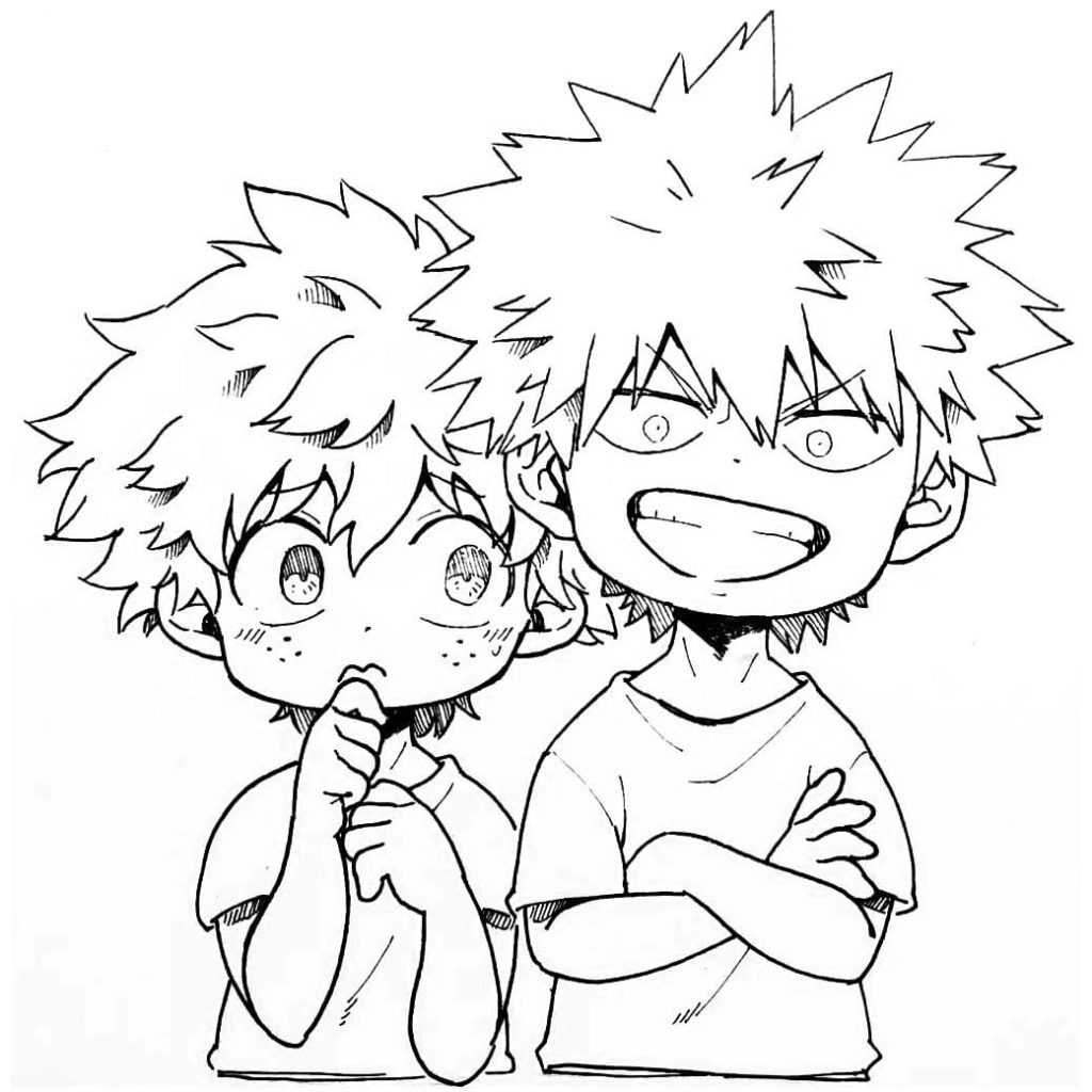 Deku Coloring Pages from My Hero Academia - XColorings.com
