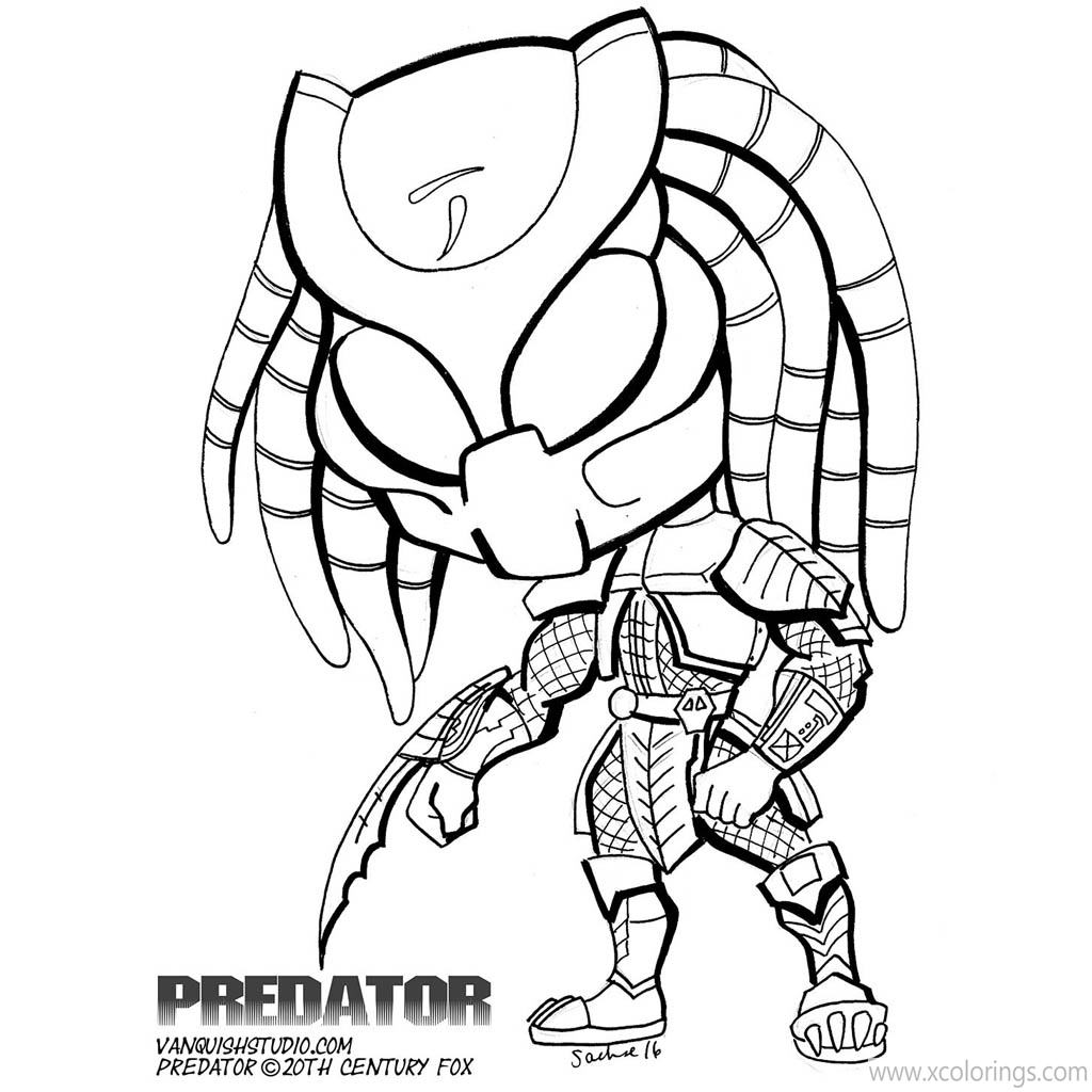 Free Chibi Predator Coloring Page Free to Print printable