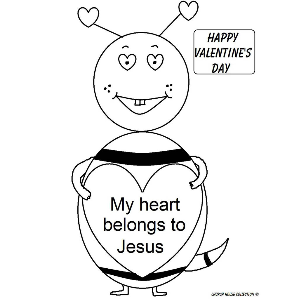 Free Christian Valentines Coloring Pages My Heart Belong to Jesus printable