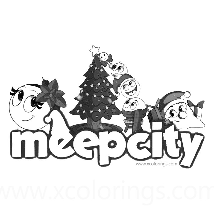 Free Christmas Roblox Meepcity Coloring Pages printable