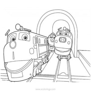 Chuggington Coloring Pages Wilson from America - XColorings.com