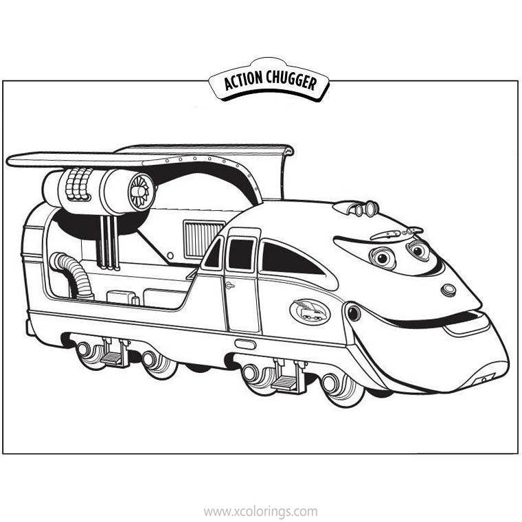 Chuggington Coloring Pages Action Chugger - XColorings.com