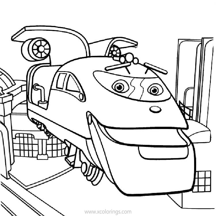 Free Chuggington Coloring Pages Flying Train printable