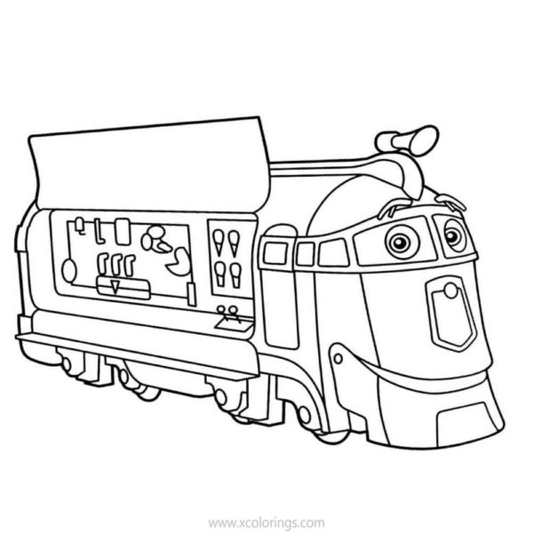 Chuggington Coloring Pages Wilson from America - XColorings.com