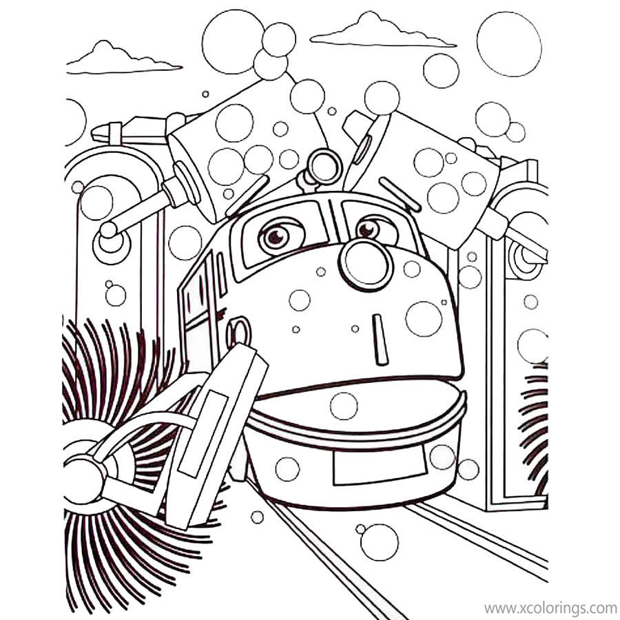 Free Chuggington Coloring Pages Wilson is Under Cleaning printable