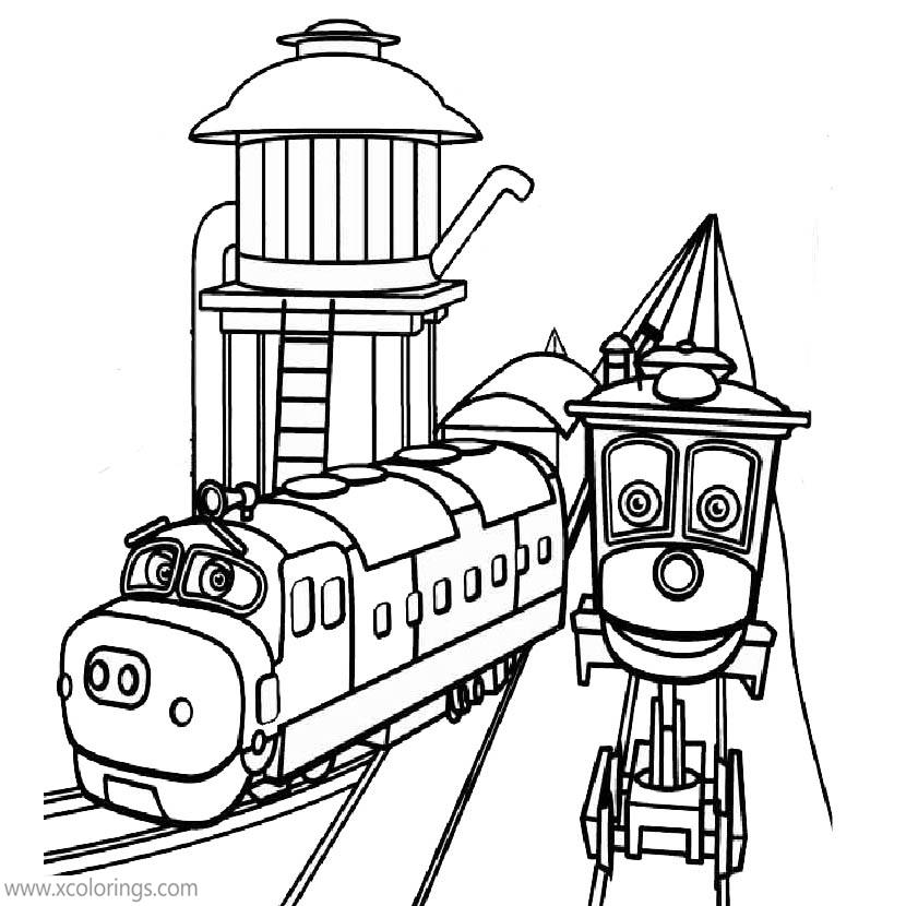 Free Chuggington Coloring Pages Zephie and Brewster printable