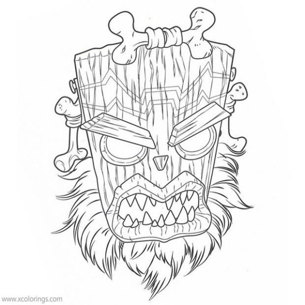 Crash Bandicoot Coloring Pages Ooga Booga - XColorings.com