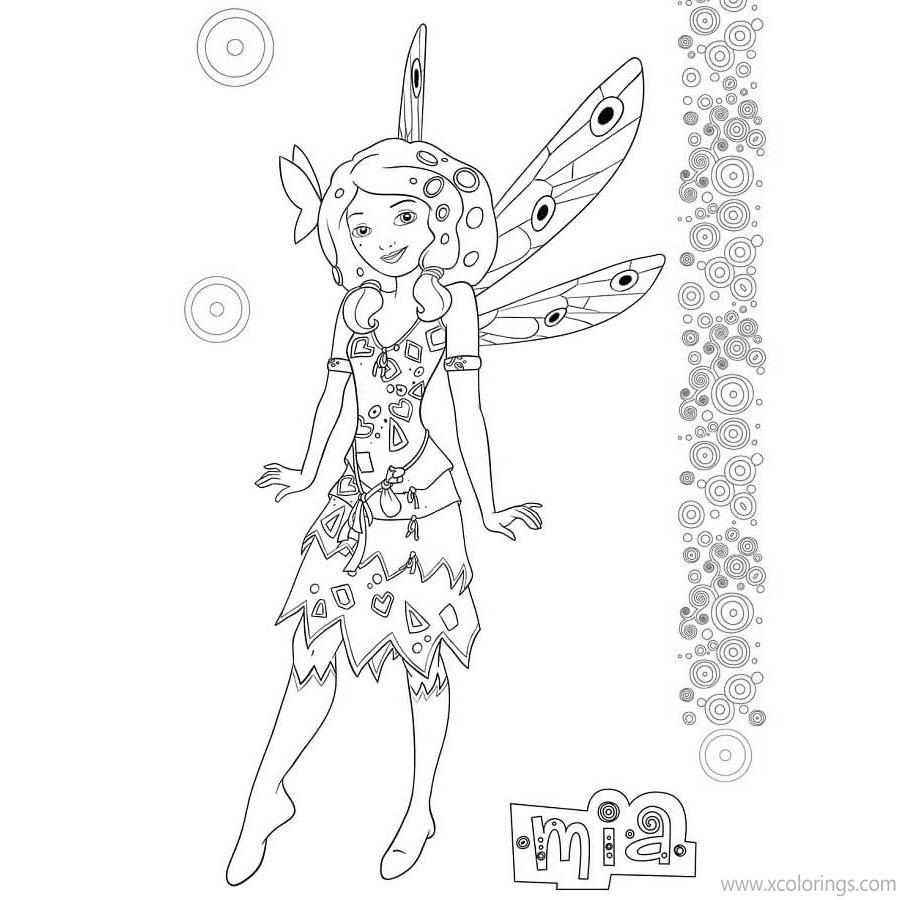 Free Cute Mia from Mia And Me Coloring Pages printable