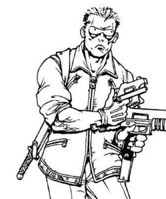 Free Cyberpunk Coloring Pages Dillon Murphy printable
