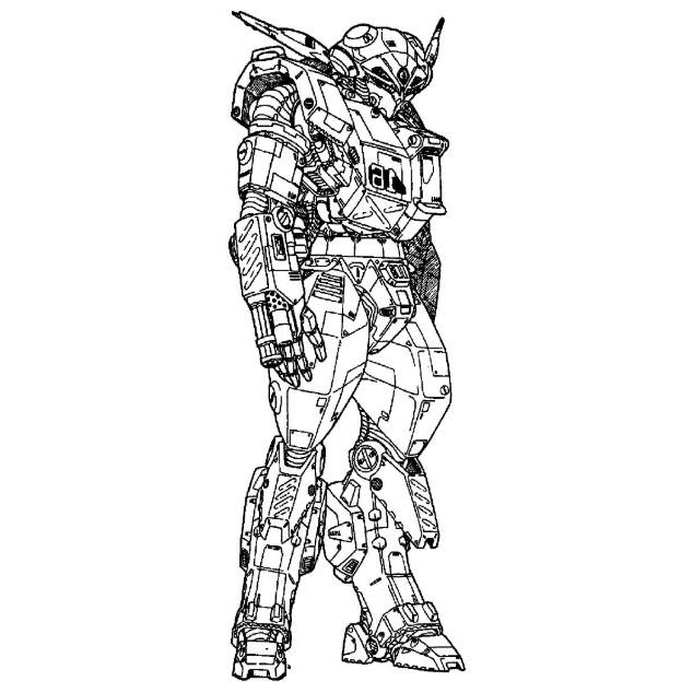 Free Cyberpunk Coloring Pages IEC Dragoon printable