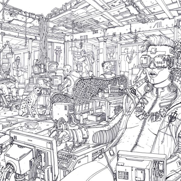 Cyberpunk Coloring Pages Marika Takeshi - XColorings.com