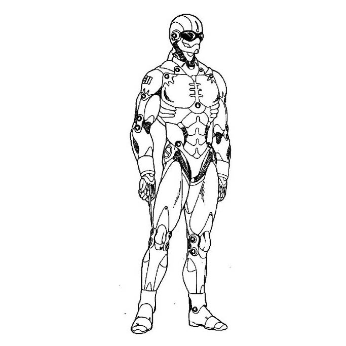 Free Cyberpunk Coloring Pages Wingman Fighter Pilot0 printable