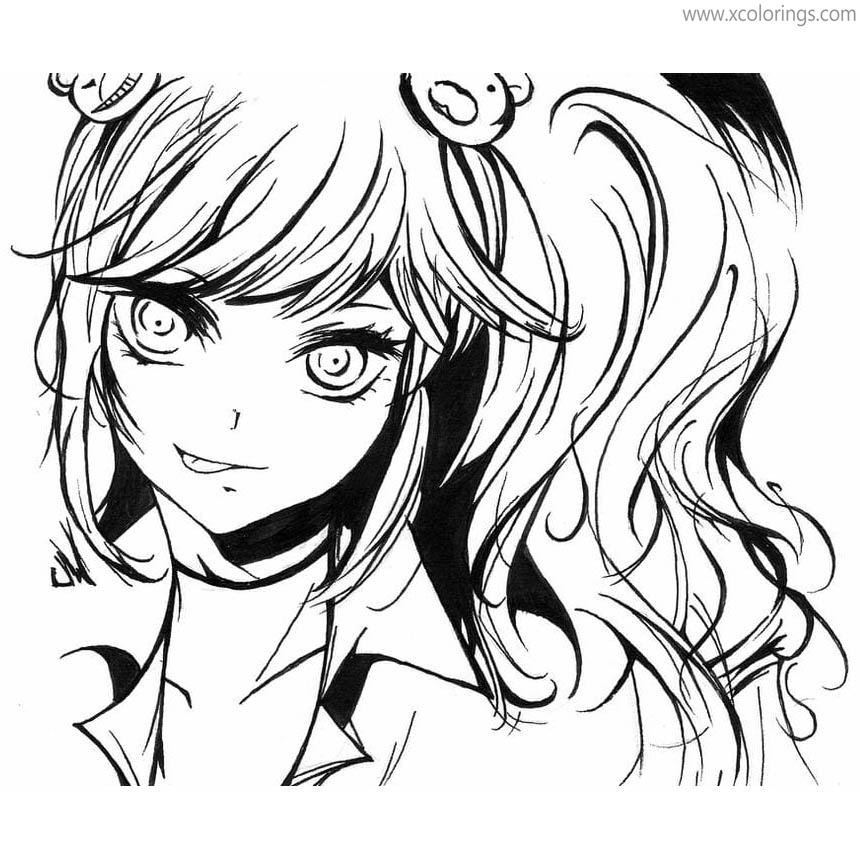 Danganronpa Characters Coloring Pages Junko Enoshima - XColorings.com