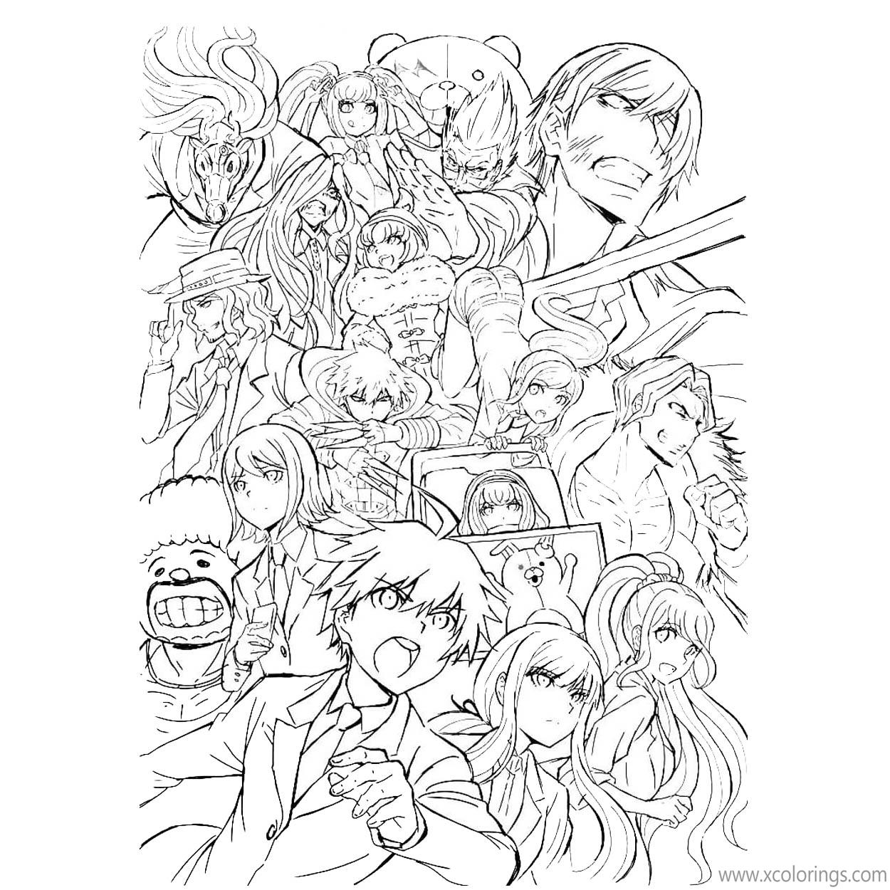 Danganronpa Characters Coloring Pages - XColorings.com