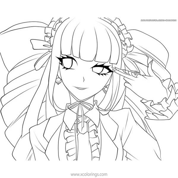 Danganronpa Coloring Pages Celestia Ludenberg Lineart by Kurogane