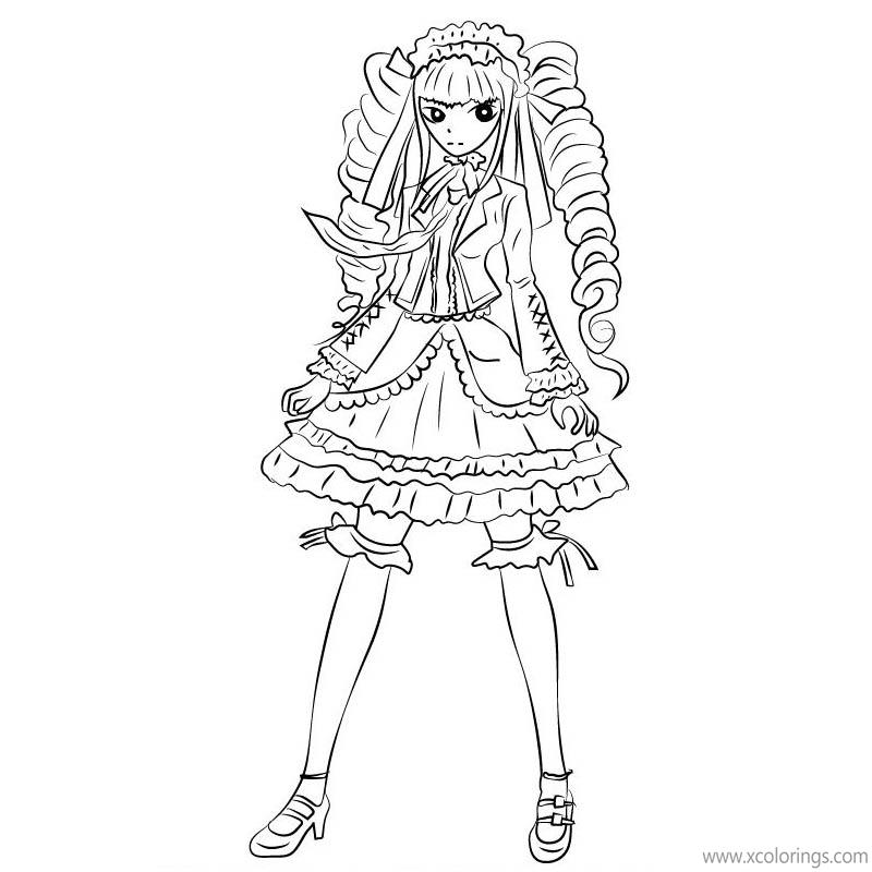 Free Danganronpa Coloring Pages Celestia Ludenberg Outline printable