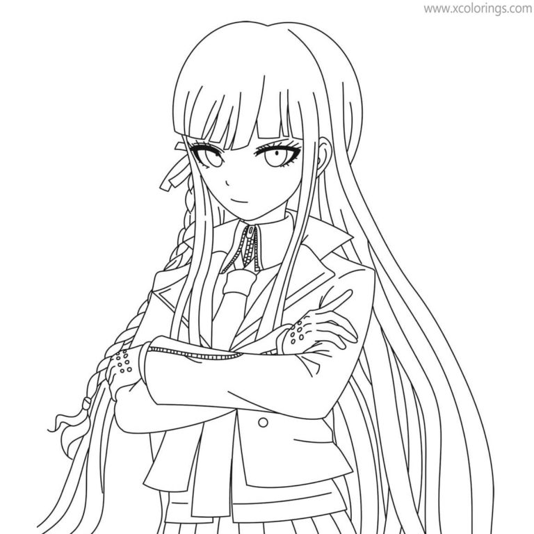 Danganronpa Characters Coloring Pages Junko Enoshima - XColorings.com