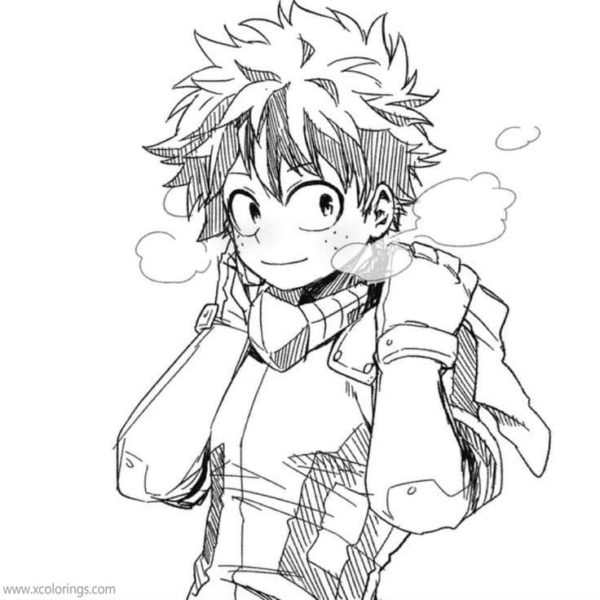 Deku Izuku Midoriya Coloring Pages - XColorings.com