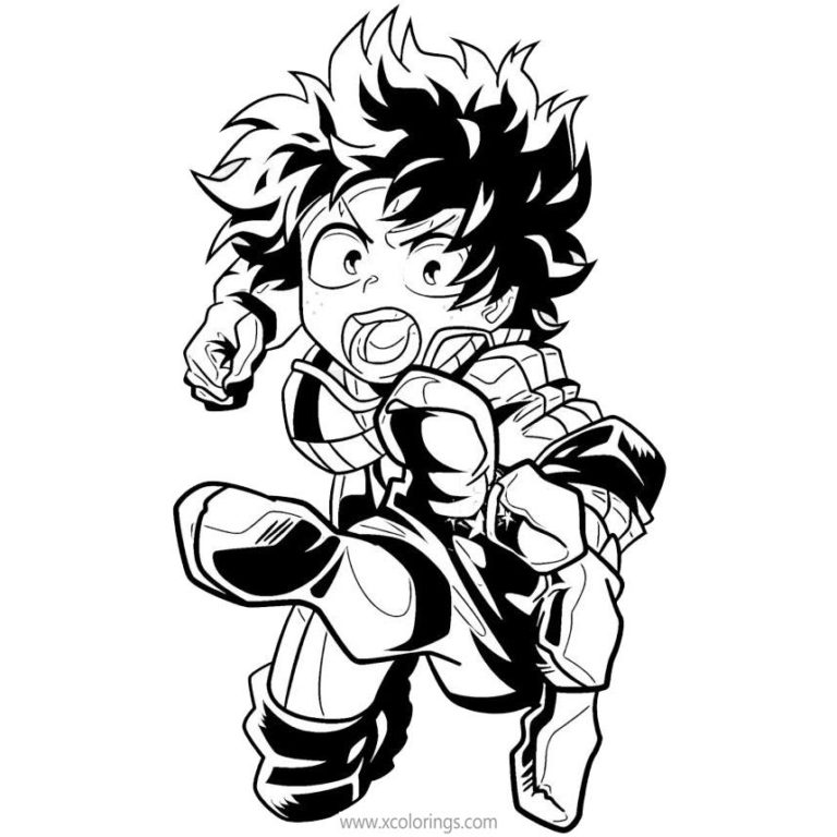 Halloween Academia Deku Coloring Pages - XColorings.com