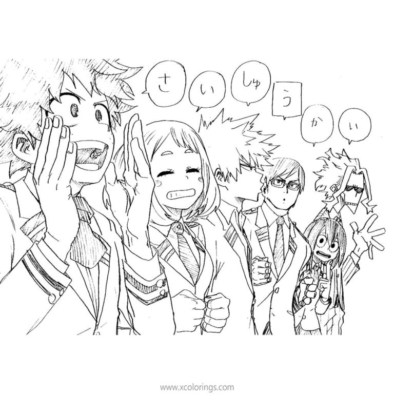 Deku Coloring Pages from My Hero Academia