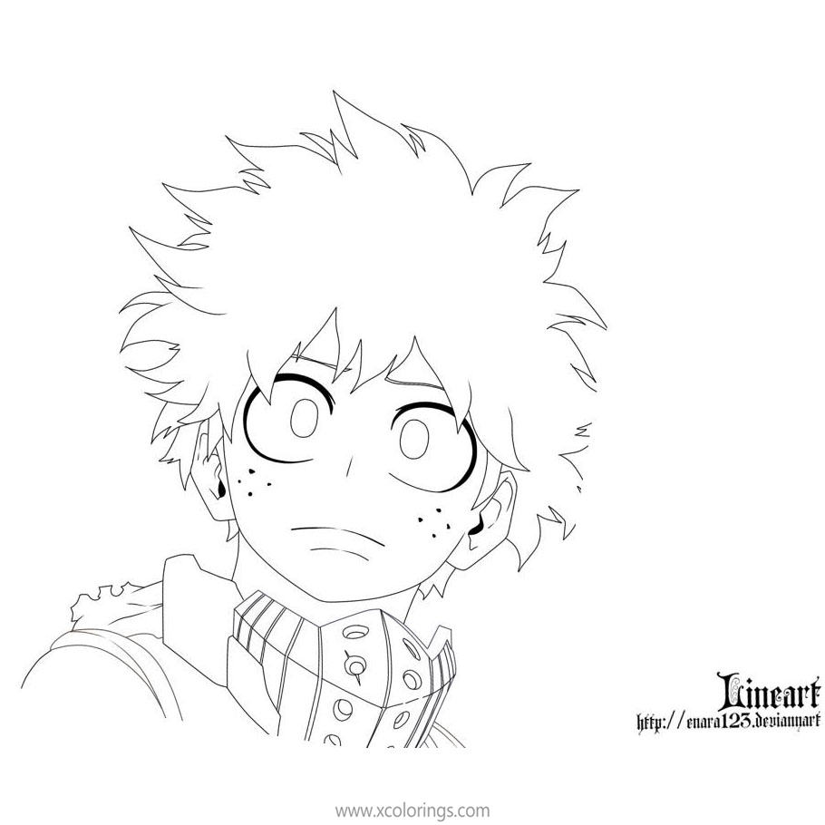 Deku Coloring Pages Little Might Deku by JesSketch0 - XColorings.com