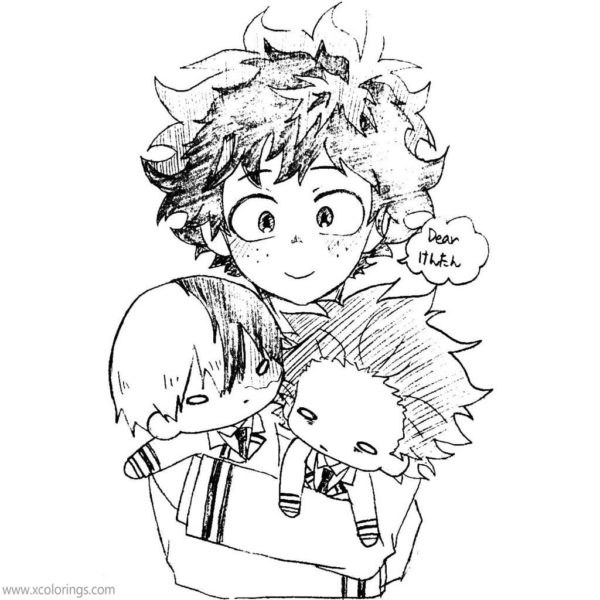 Midoriya Deku Coloring Pages - XColorings.com
