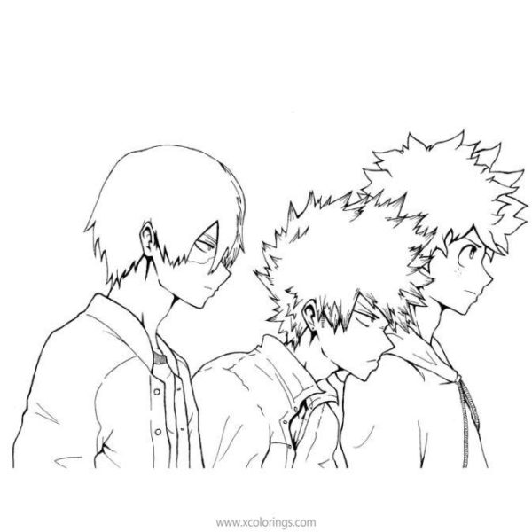 Deku Coloring Pages Izuku Midoriya - XColorings.com