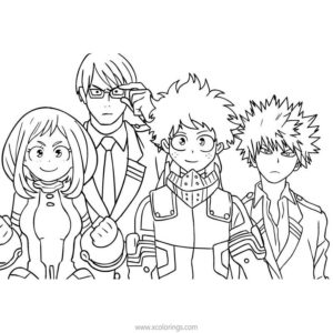 Chibi Deku and Bakugo Coloring Pages - XColorings.com