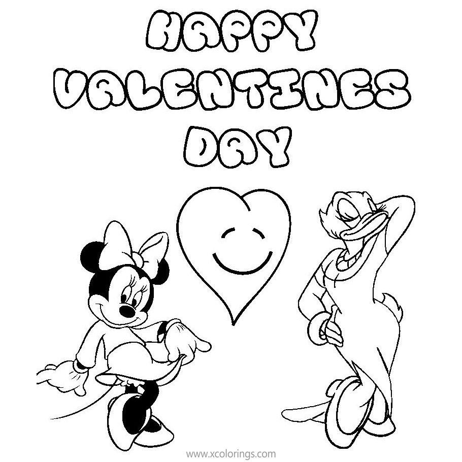 Free Disney Valentines Coloring Pages Happy Valentines Day printable