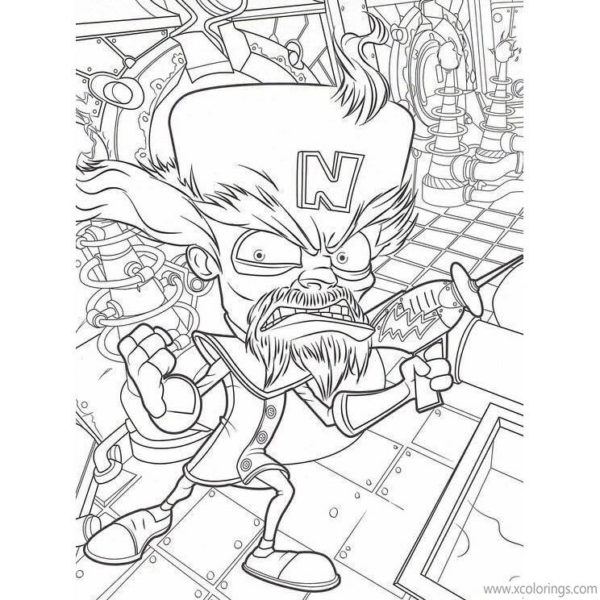 Crash Bandicoot Uka Uka Coloring Pages - XColorings.com