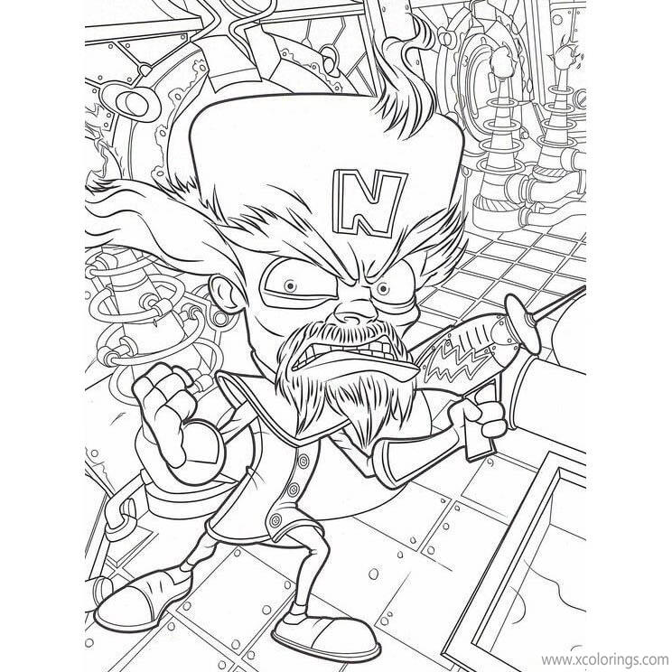 Free Doctor Neo Cortex from Crash Bandicoot Coloring Pages printable
