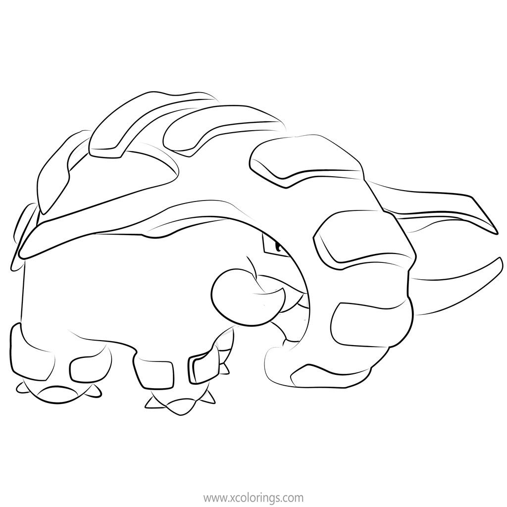 Free Donphan Pokemon Coloring Pages printable