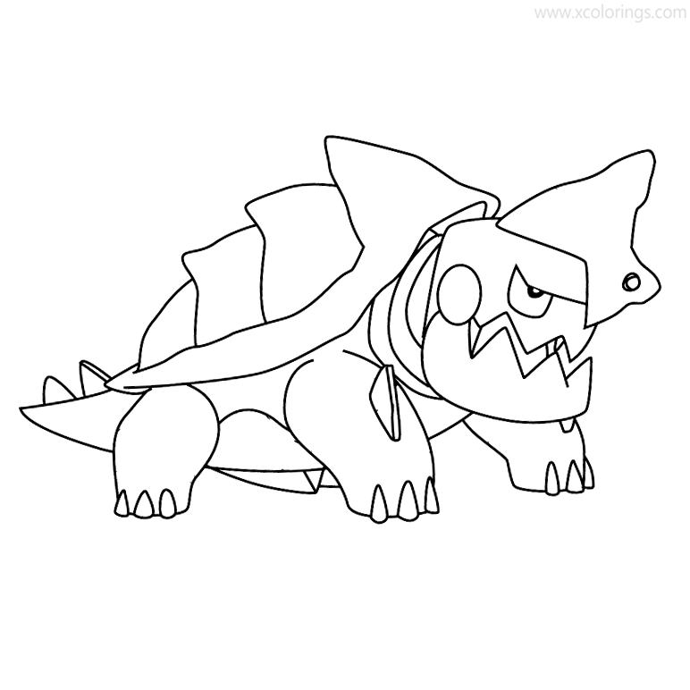 Free Drednaw Pokemon Coloring Pages printable