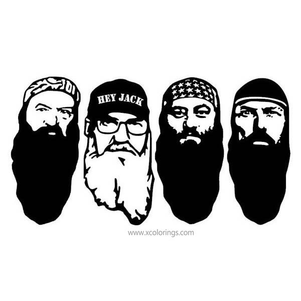Free Duck Dynasty Characters Coloring Pages printable