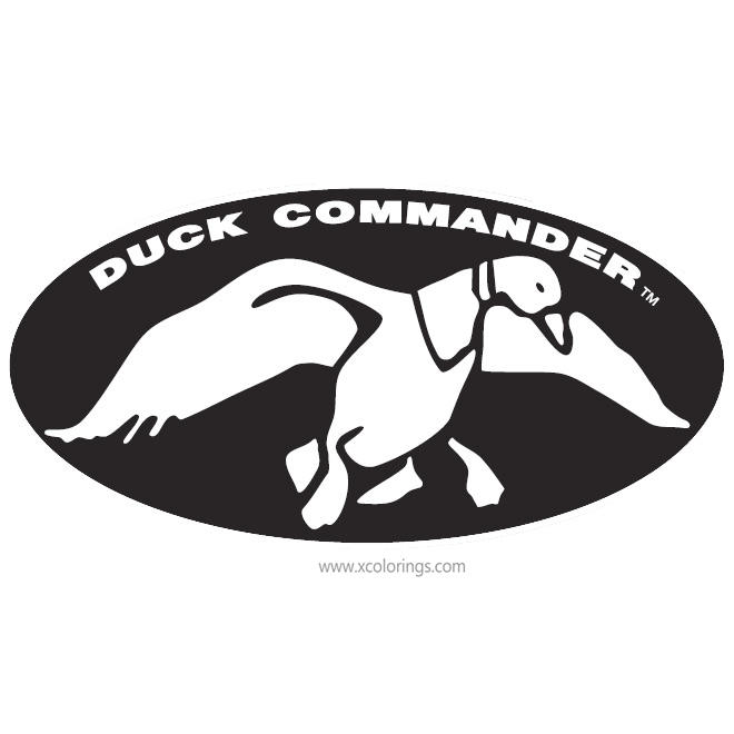 Free Duck Dynasty Coloring Pages Duck Commander Logo Black and White printable