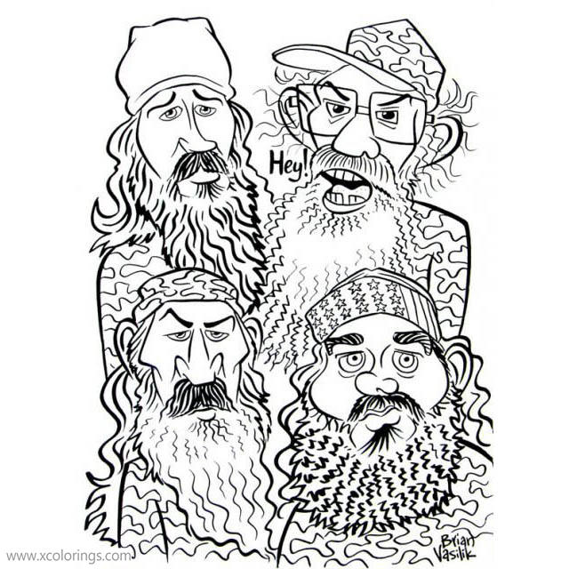 Free Duck Dynasty Coloring Pages Fan Art printable