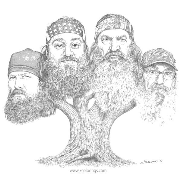 Duck Dynasty Coloring Pages Printable XColorings