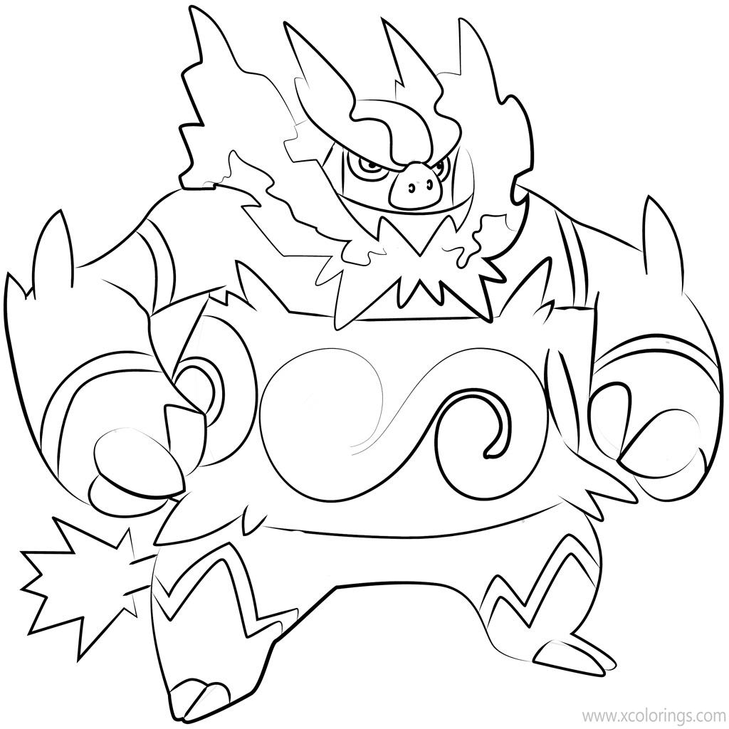 Free Emboar Pokemon Coloring Pages printable