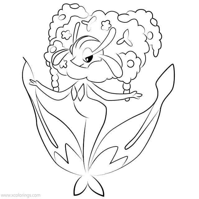 Free Florges Pokemon Coloring Pages printable