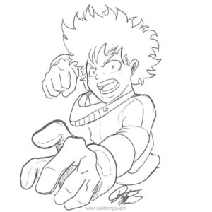 Chibi Deku and Bakugo Coloring Pages - XColorings.com