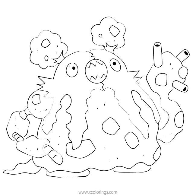 Free Garbodor Pokemon Coloring Pages printable