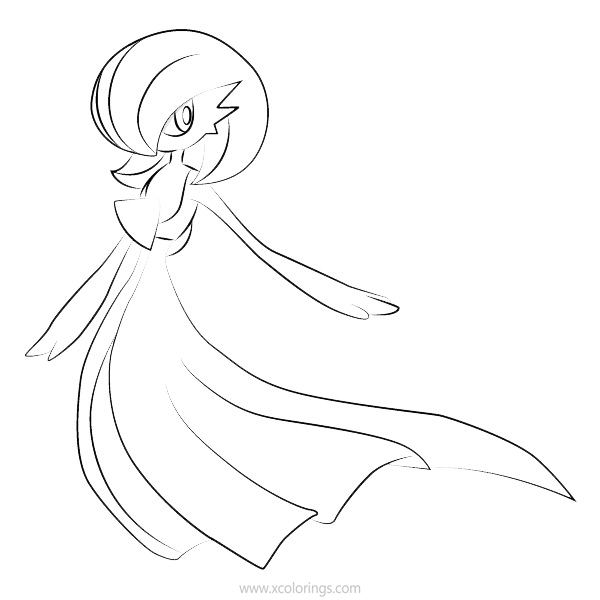 Free Gardevoir Pokemon Coloring Pages printable