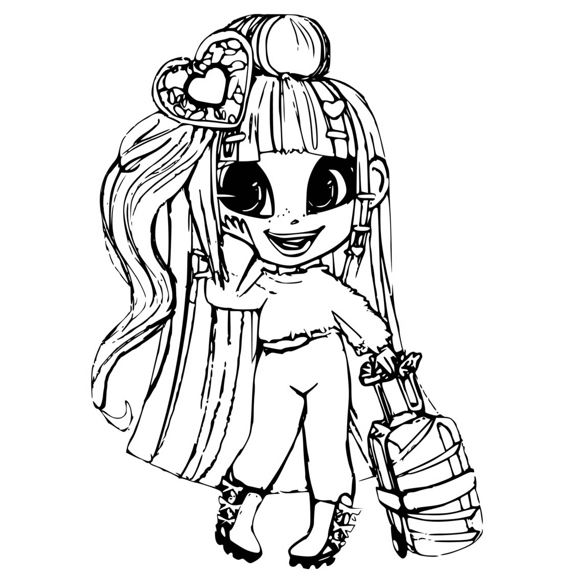 Free Girl from Hairdorables Coloring Pages printable